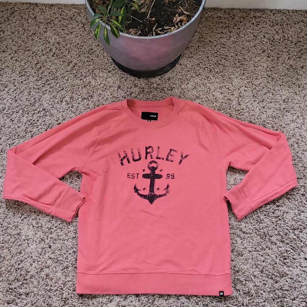 Hurley Crewneck Pullover Salmon Color Women's Sz Med
